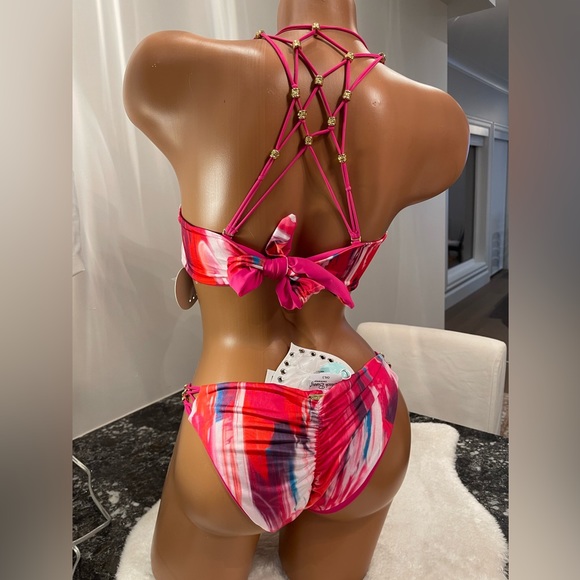 NWT beach bunny bikini Birds of Paradise, XL top and XL or L bottoms - Picture 5 of 16